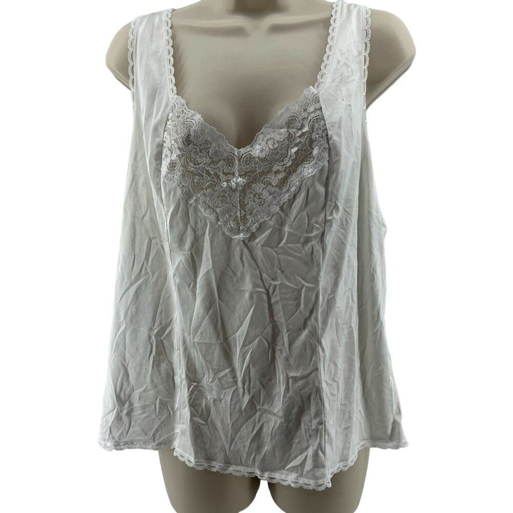 Vintage Intimate Essentials Sears Woman’s White Camisole Size 42